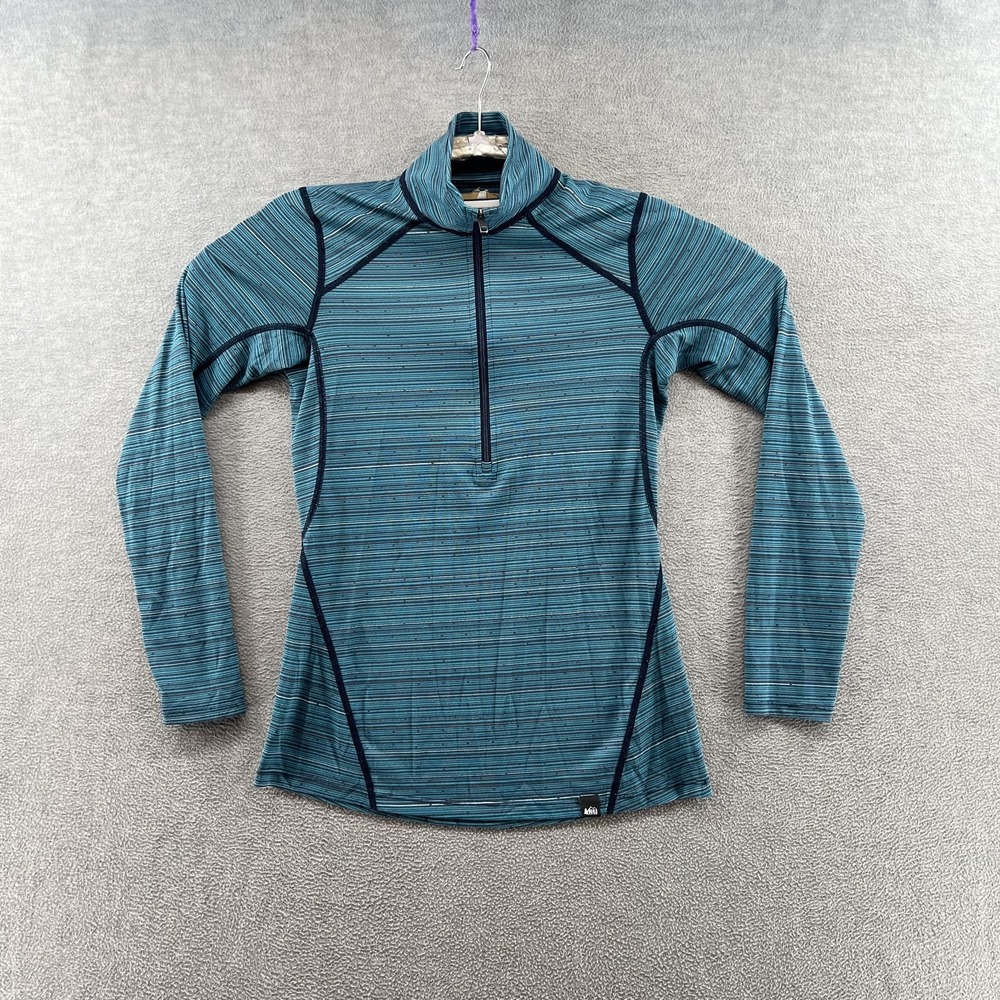 Rei Women's Size S Half Zip Spandex Stretch Pullover Blue athletic jacket
